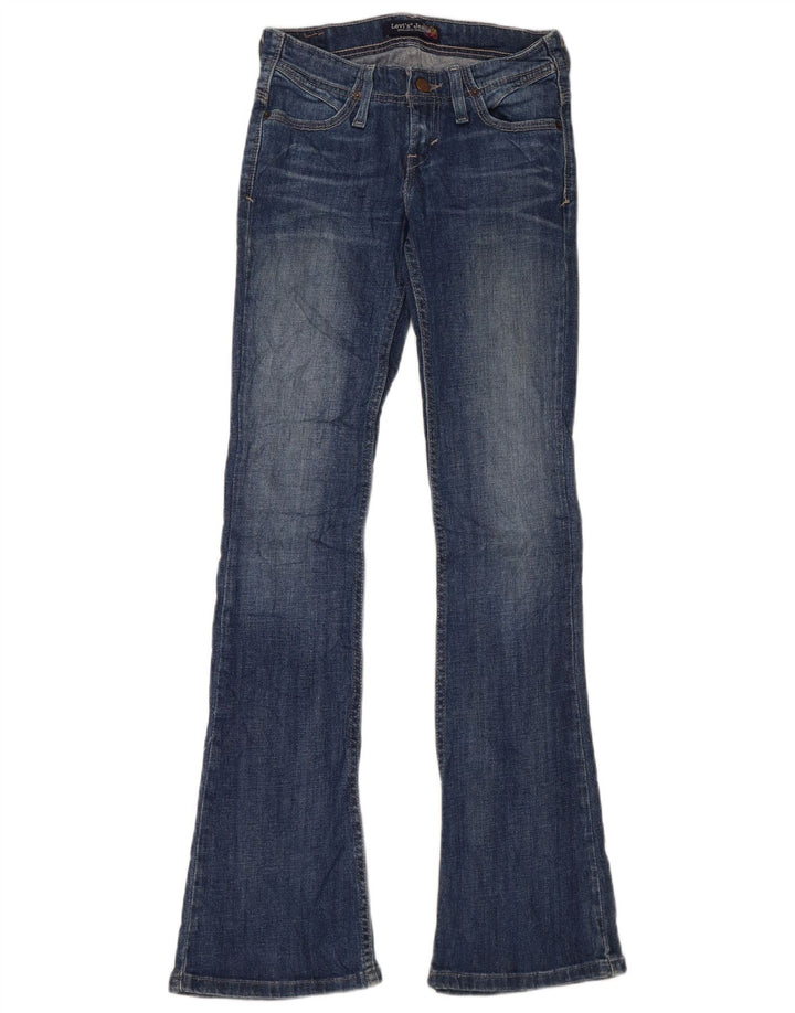 Levi's Damen Flared Jeans US 0 XS W26 L32 Blaue Baumwolle