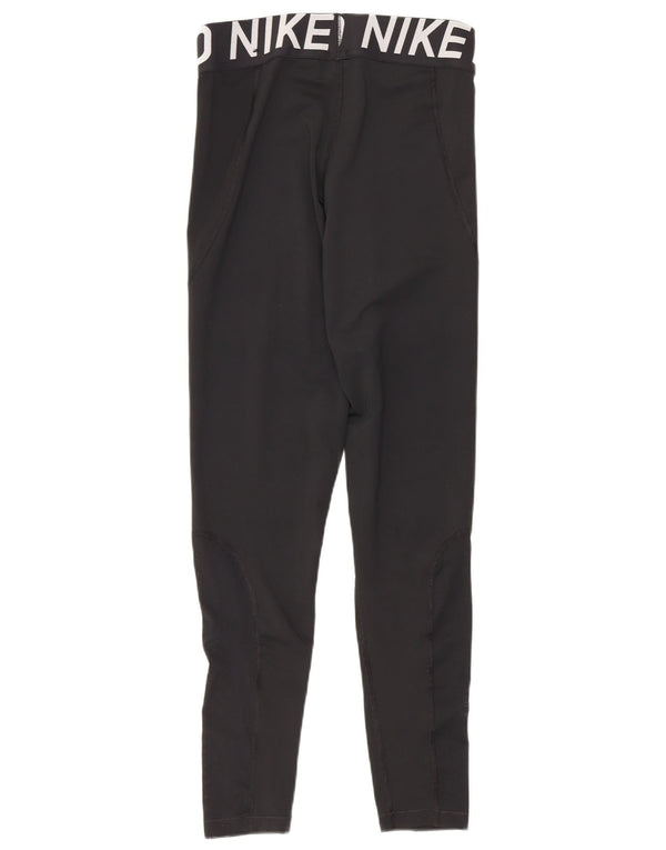 Nike Dri Fit Grafik-Leggings für Mädchen, 10–11 Jahre, mittleres schwarzes Polyester