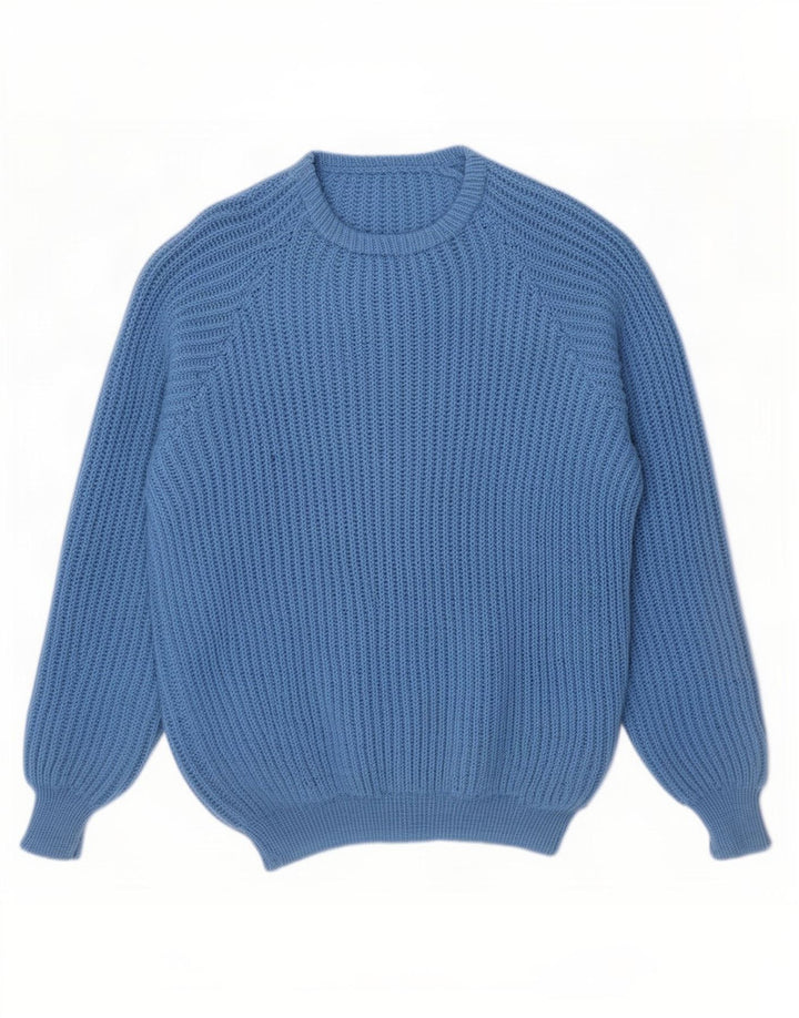 Vintage Mens Crew Neck Jumper Sweater XL Blue
