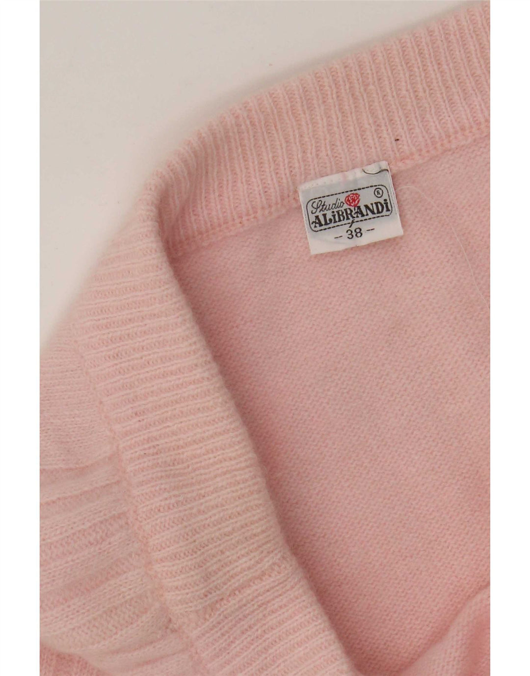 Vintage Damen Strick Midirock EU 38 Medium W34 Rosa Lammwolle