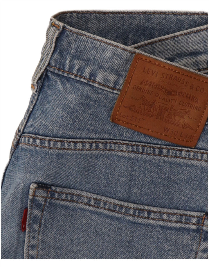 Levi's Herren 511 Distressed Slim Jeans W30 L34 Blau