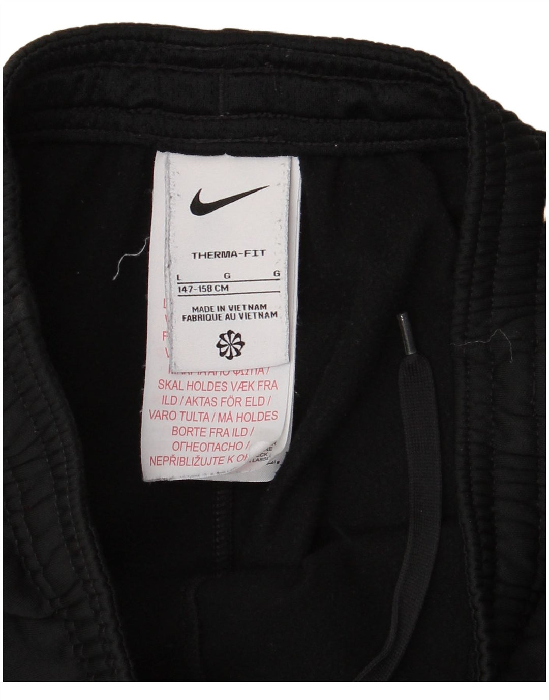 Nike Therma-Fit-Trainingshose für Jungen, 12–13 Jahre, Größe L, Schwarz, Polyester