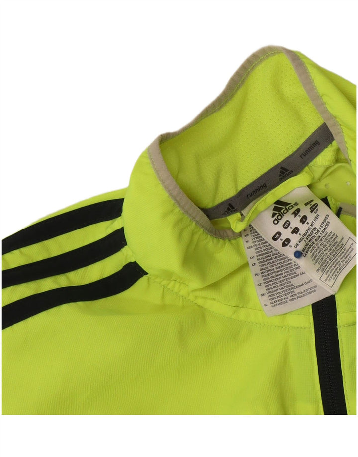 Adidas Herren-Lauf-Trainingsanzug, Top-Jacke, klein, gelb, Polyester