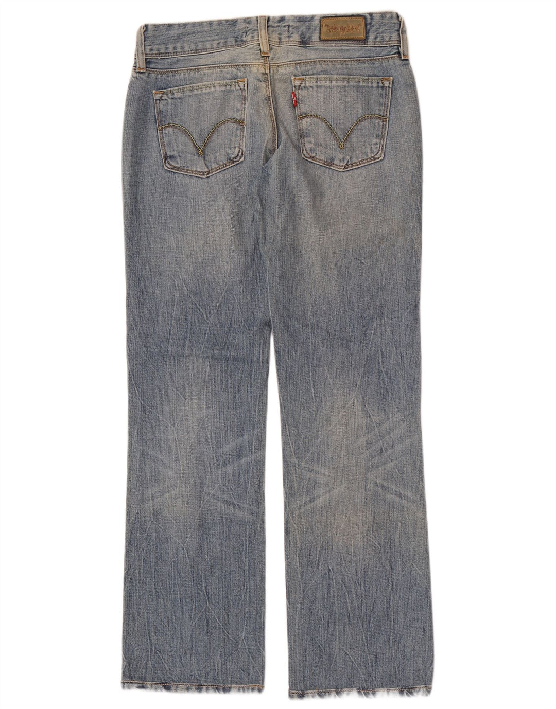 Levi's Damen 570 Straight Jeans W28 L30 Blaue Baumwolle