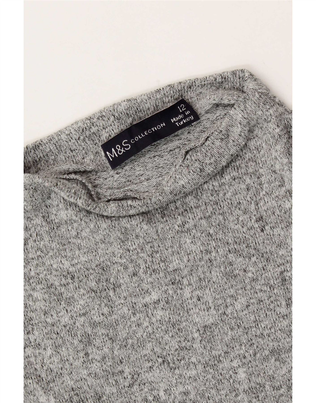 Marks & Spencer Damen T-Shirt Top UK 12 Mittelgrau meliert
