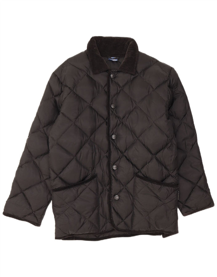 Asics Herren gepolsterte Steppjacke UK 36 Small Schwarz Polyamid