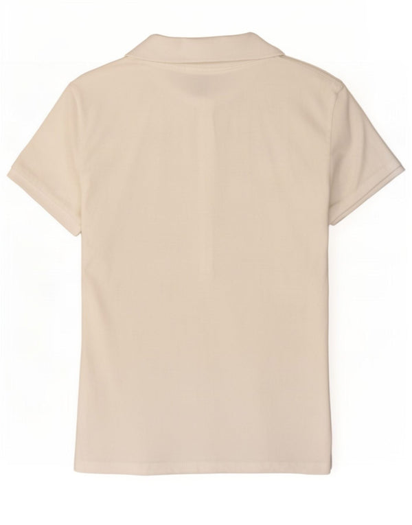 Lacoste Womens Polo Shirt Size 36 Small White Cotton
