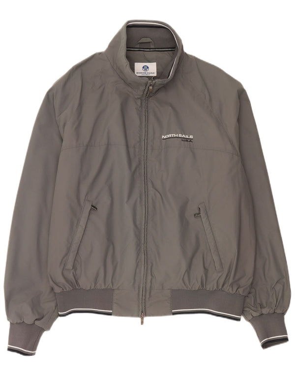 North Sails Herren Bomberjacke UK 44 2XL Graues Polyamid