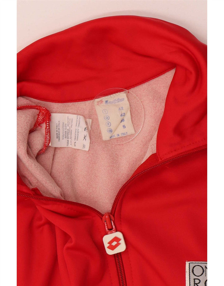 Lotto Damen-Trainingsanzug-Oberteil, Jacke, UK 10, Größe S, Rot, Polyamid