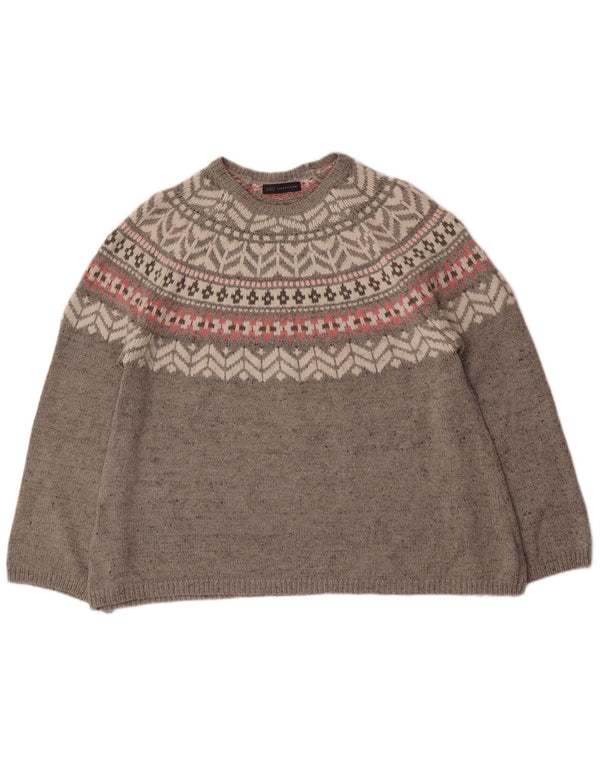 Marks & Spencer Damen-Snowflake-Pullover mit Rundhalsausschnitt, Gr. 18, XL, Grau
