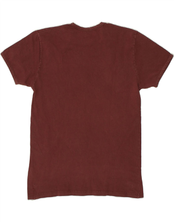 LEE Mens Slim Graphic T-Shirt Top XL Maroon Cotton Vintage Lee and Second-Hand Lee from Messina Hembry 
