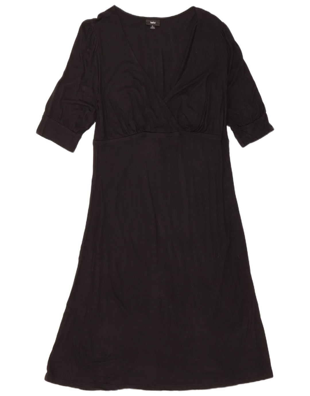 MOSSIMO Damen-Kleid in A-Linie mit 3/4-Ärmeln, Gr. 44, Schwarz, Viskose