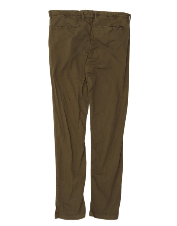 Hugo Boss Herren Slim Chinohose EU 48 Medium W34 L32 Khaki Baumwolle