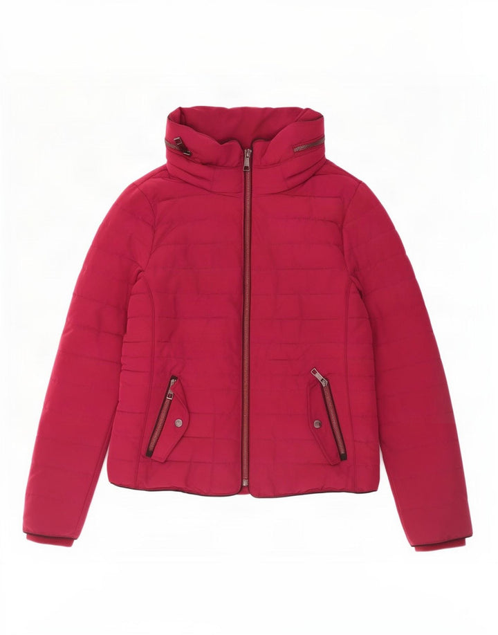 Marks & Spencer Damen Wattierte Jacke UK 12 Mittelrosa Polyester
