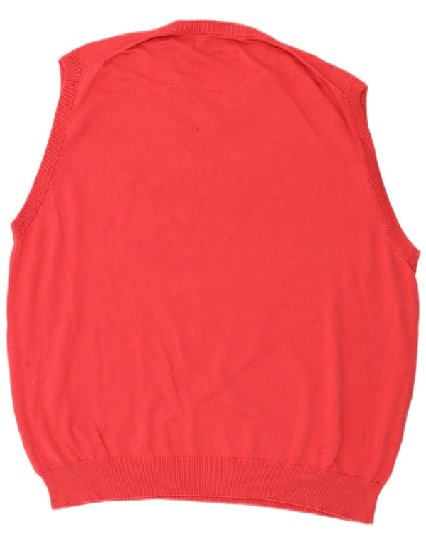 Chaps Mens Vest Tank Top 2XL Pink Cotton