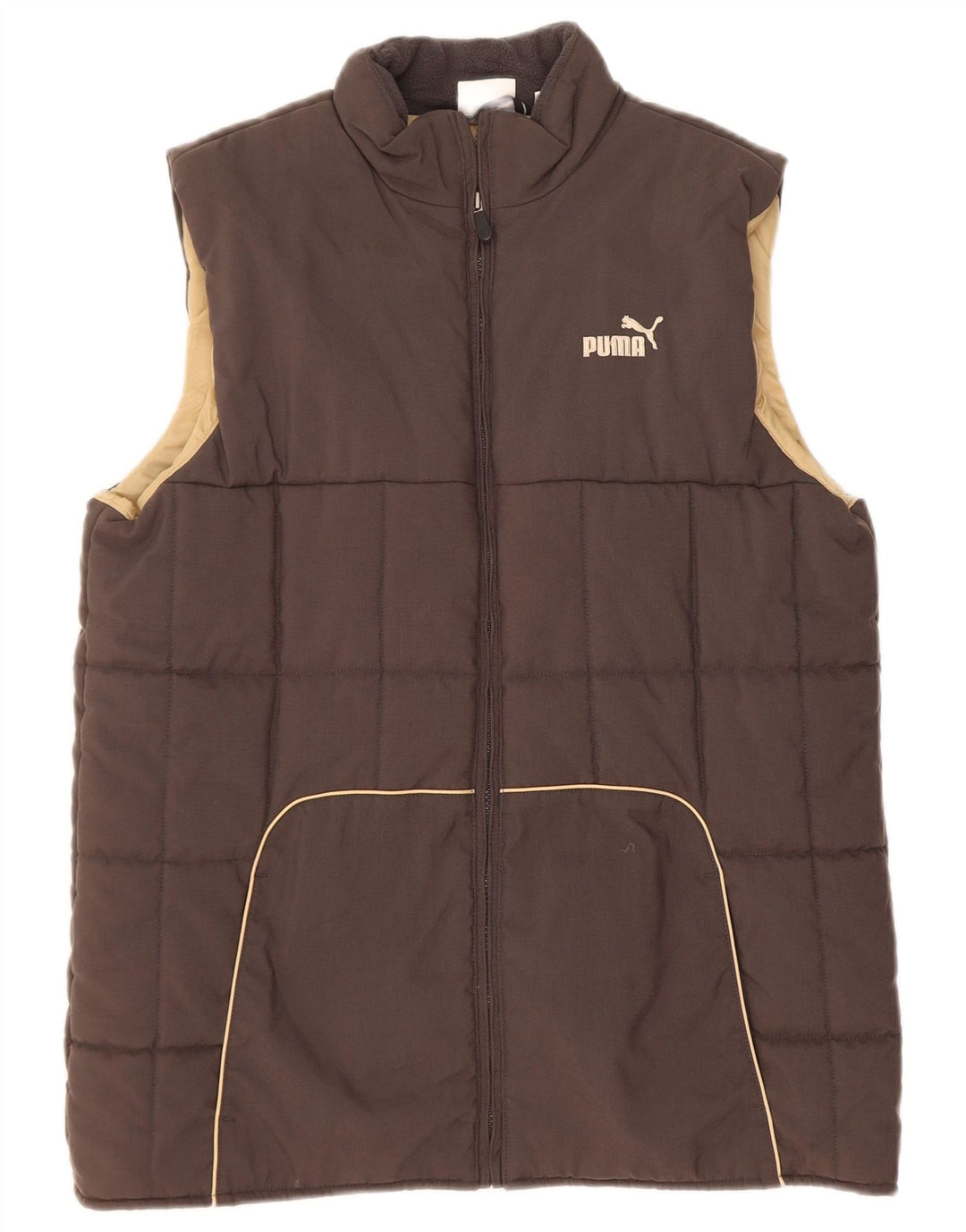 PUMA Boys Padded Gilet 15-16 Years Brown Polyester