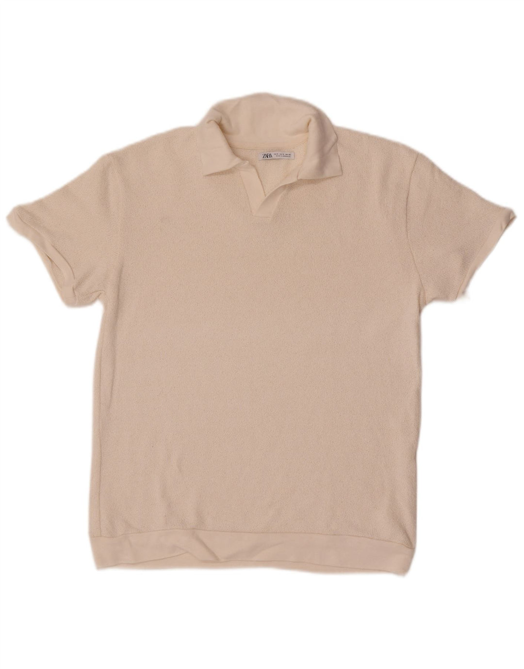 Zara Herren Poloshirt Small Off White