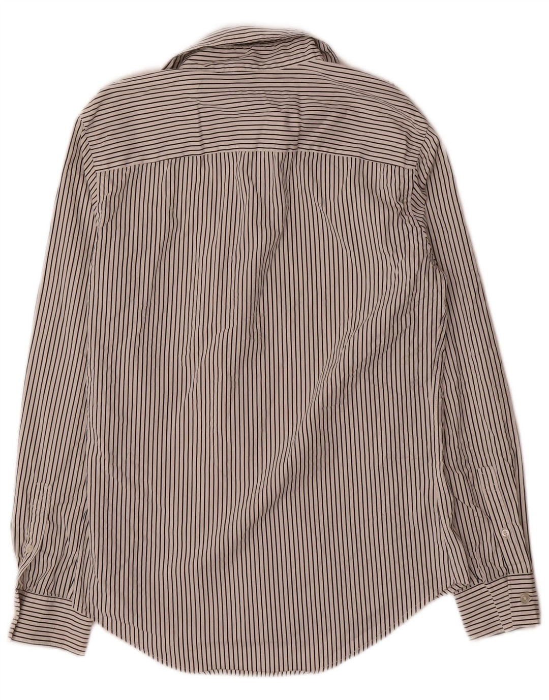 Zara Herren Super Slim Fit Hemd Mittelweiß Nadelstreifen