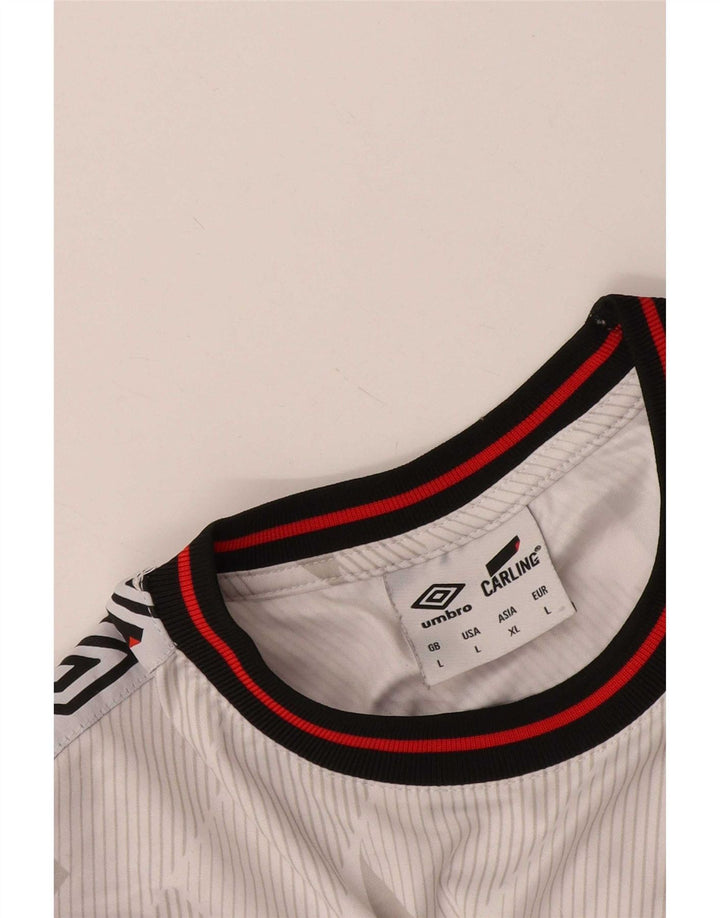 Umbro Herren-T-Shirt mit Grafik, groß, weiß, geometrisch