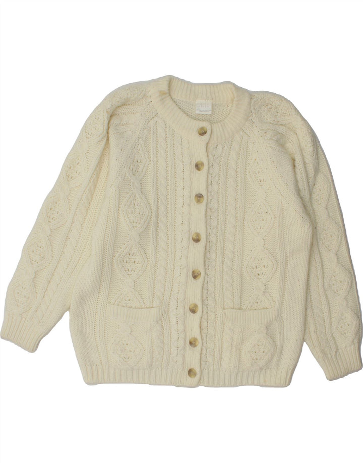 VINTAGE Womens Cardigan Sweater IT 54 3XL White Polyacrylic Vintage Vintage and Second-Hand Vintage from Messina Hembry 