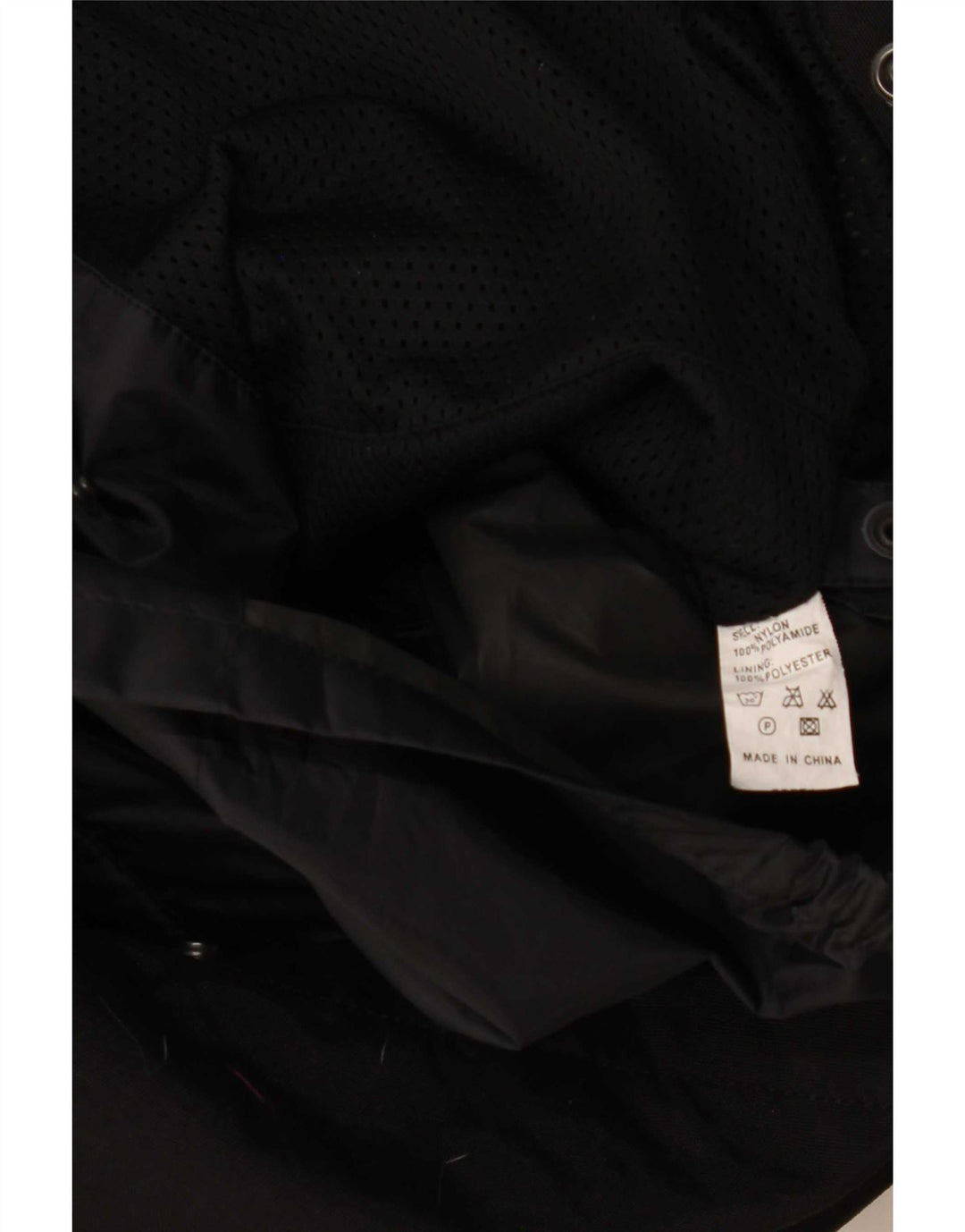 Vintage Herren Racer Jacke UK 38 Mittelschwarzes Nylon