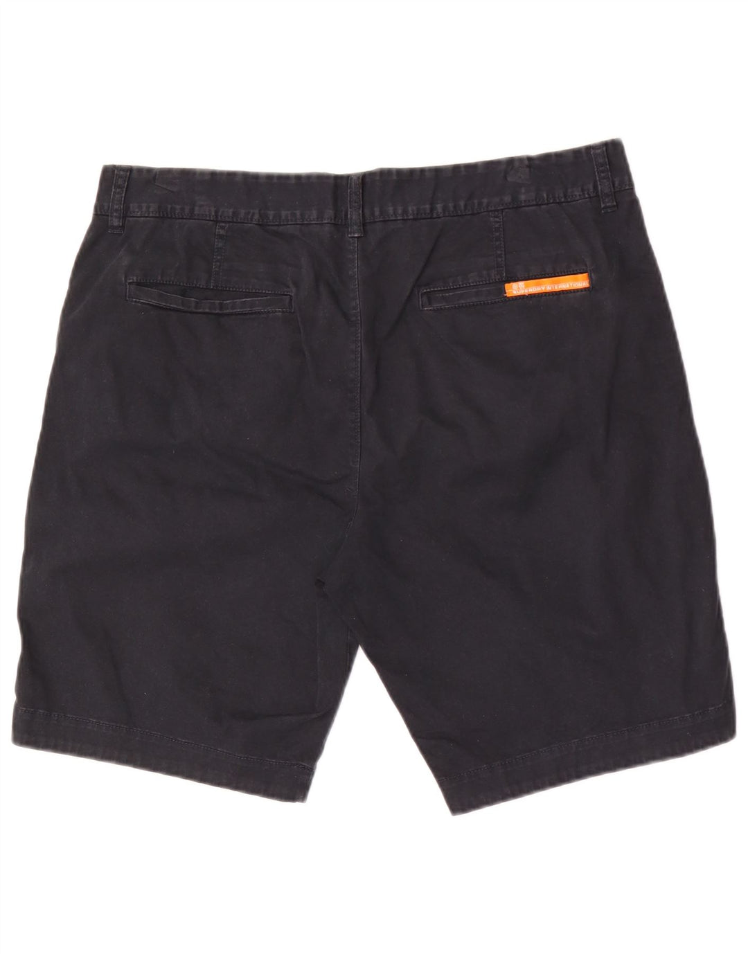 Superdry Herren Chinoshorts XL W36 Schwarz Baumwolle