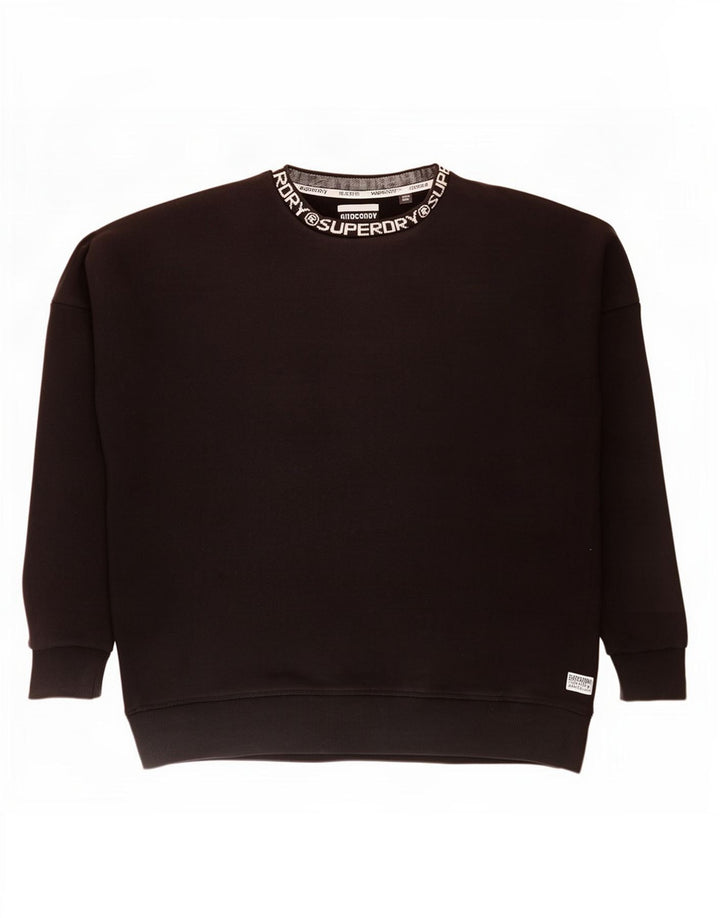 Superdry Damen-Sweatshirt mit Grafik-Übergröße, Gr. 14, Schwarz