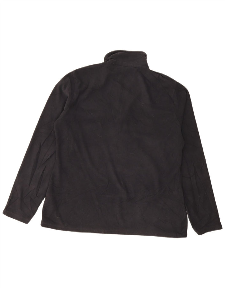 Warehouse Damen-Fleecepullover mit Reißverschluss am Hals, UK 16, Größe L, Schwarz, Polyester