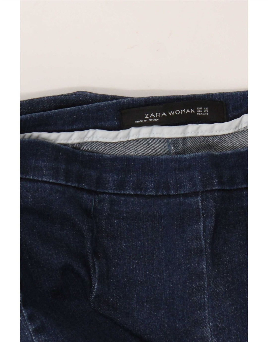 Zara Damen Schlagjeans XS W24 L29 Marineblau