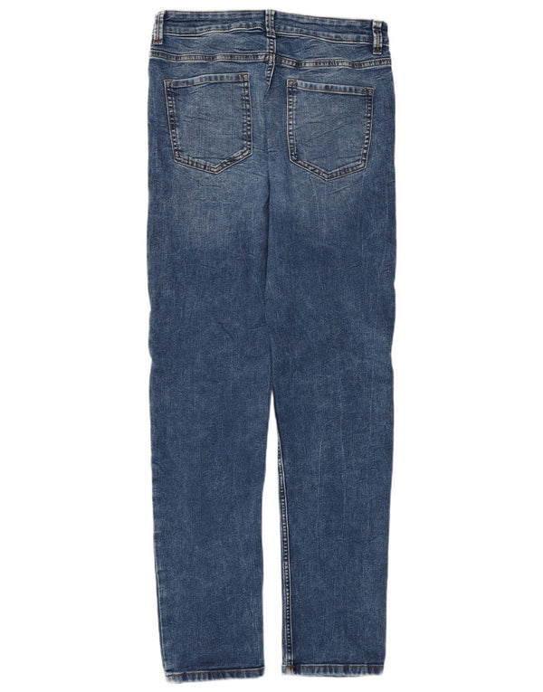 Marks & Spencer Damen The Sienna Straight Jeans UK 12 Medium W28 L29 Blau