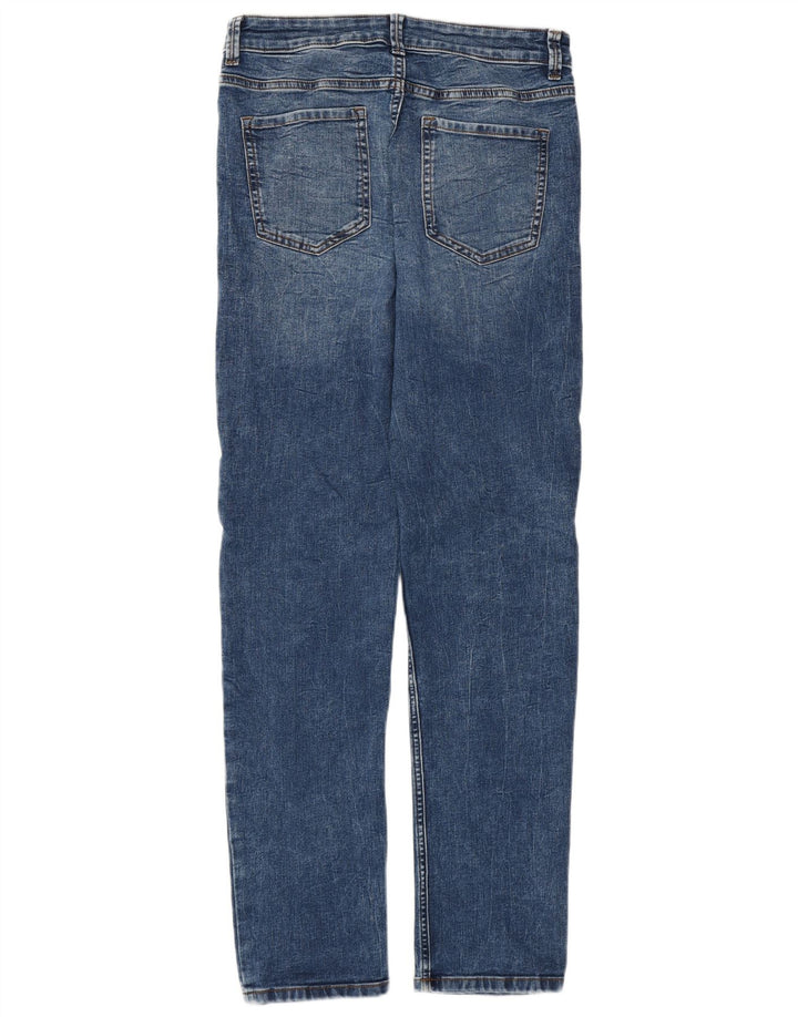 Marks & Spencer Damen The Sienna Straight Jeans UK 12 Medium W28 L29 Blau