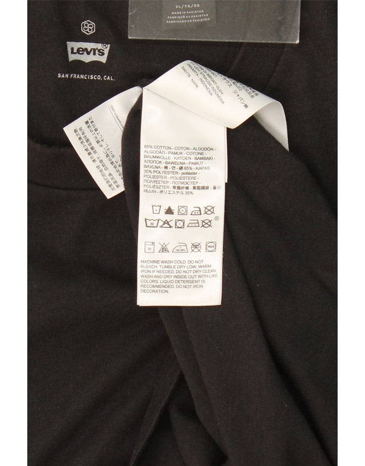 LEVI'S Mens T-Shirt Top XL Black Cotton Vintage Levi's and Second-Hand Levi's from Messina Hembry 