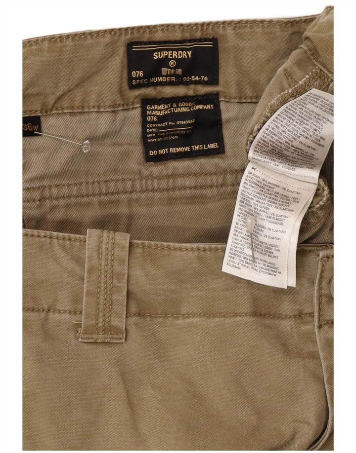 Superdry Herren Cargoshorts W36 Large Beige Baumwolle