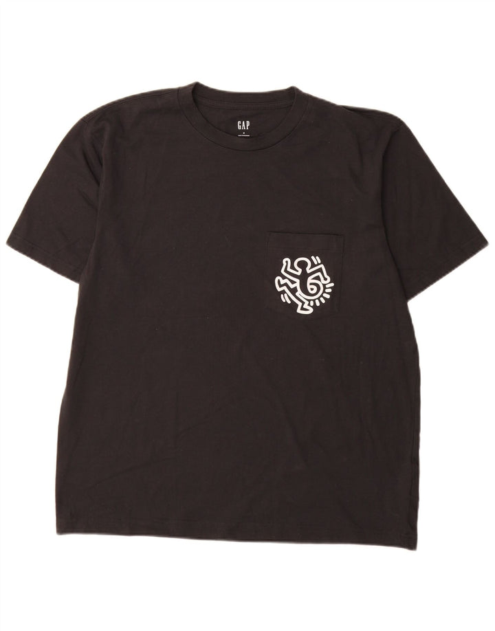 Gap Herren-T-Shirt mit Grafik, mittelschwarze Baumwolle