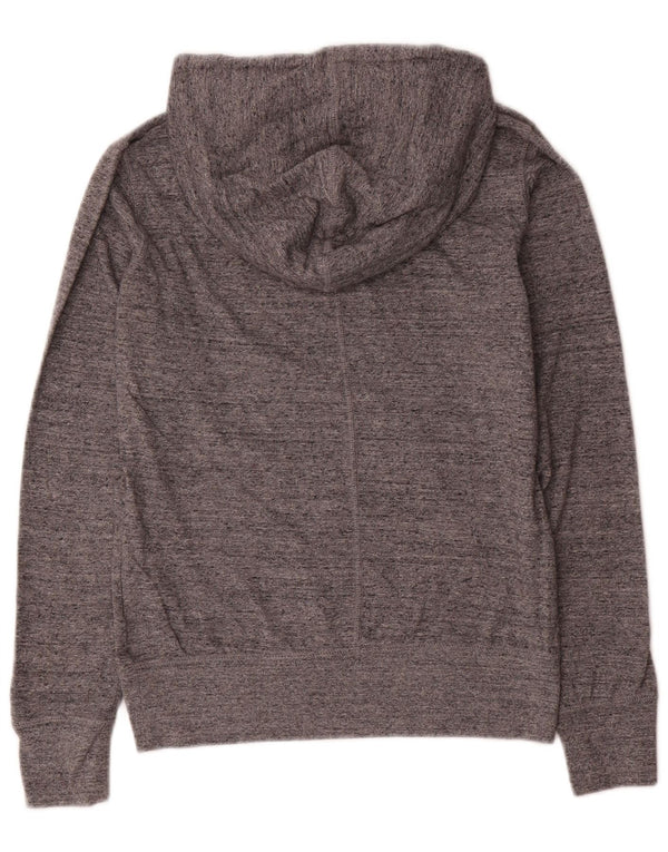 Nike Womens Graphic Hoodie Pullover UK 14 Mittelgrau gefleckte Baumwolle
