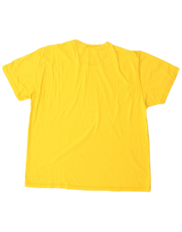 Nike Herren Grafik T-Shirt Top UK 45/47 XL Gelb Baumwolle