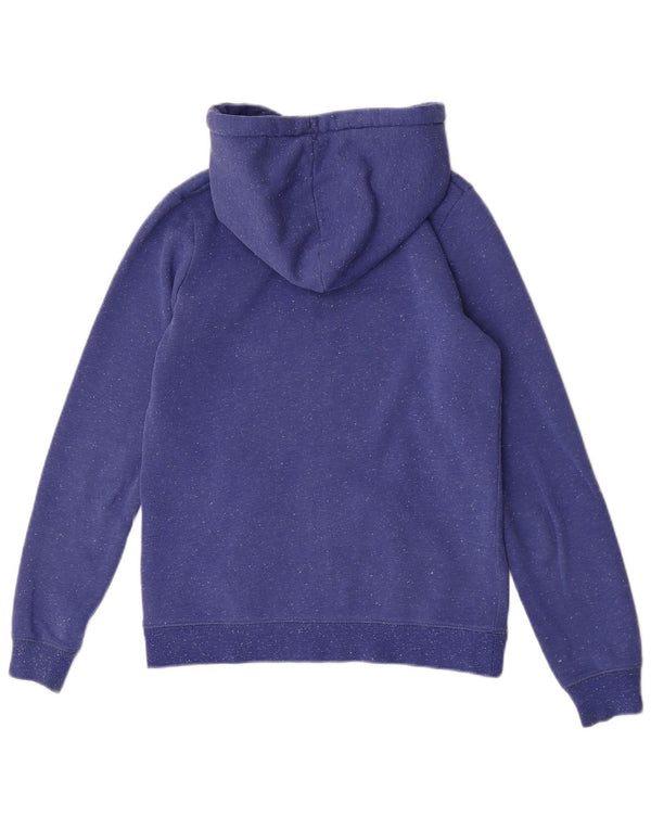 Animal Damen-Kapuzenpullover mit Reißverschluss, Gr. 8, klein, blau gefleckte Baumwolle