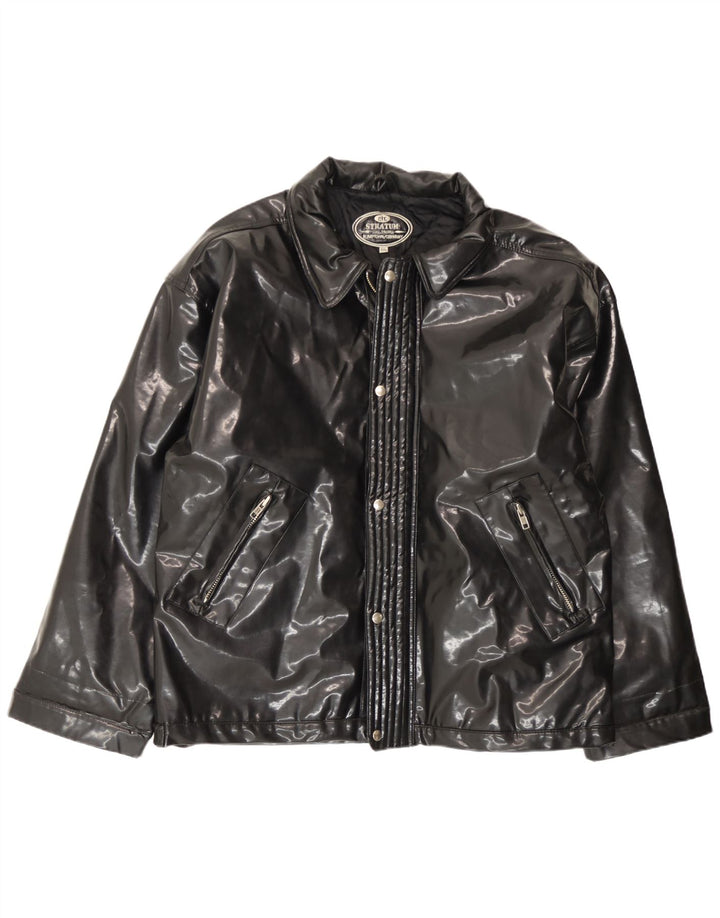 Vintage Herren Bomberjacke UK 44 2XL Schwarz