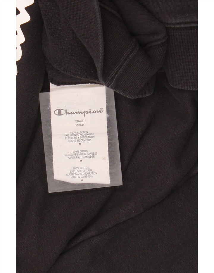 CHAMPION Herren-Kapuzenpullover mit Grafik, mittelschwarz, Baumwolle