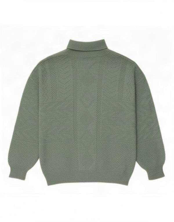 Stefanel Womens Relaxed Fit Rollkragenpullover Pullover UK 18 XL Grün