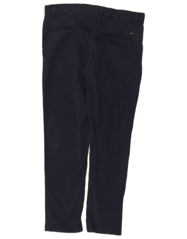 Hugo Boss Slim Chino-Hose für Herren, W34, L29, marineblaue Baumwolle
