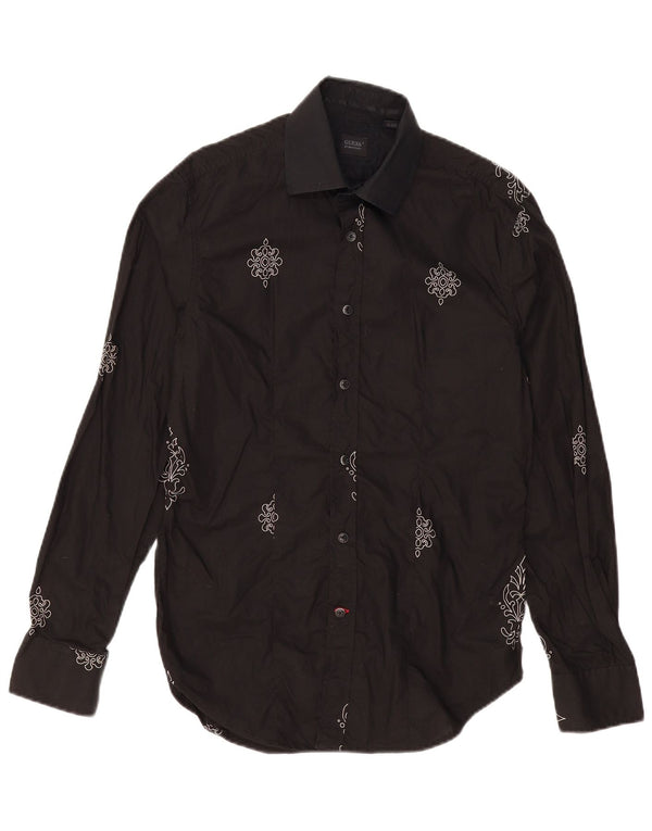 GUESS BY MARCIANO Herrenhemd Small Black Paisley Cotton