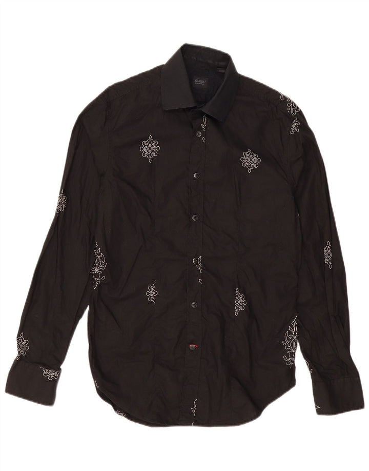GUESS BY MARCIANO Herrenhemd Small Black Paisley Cotton