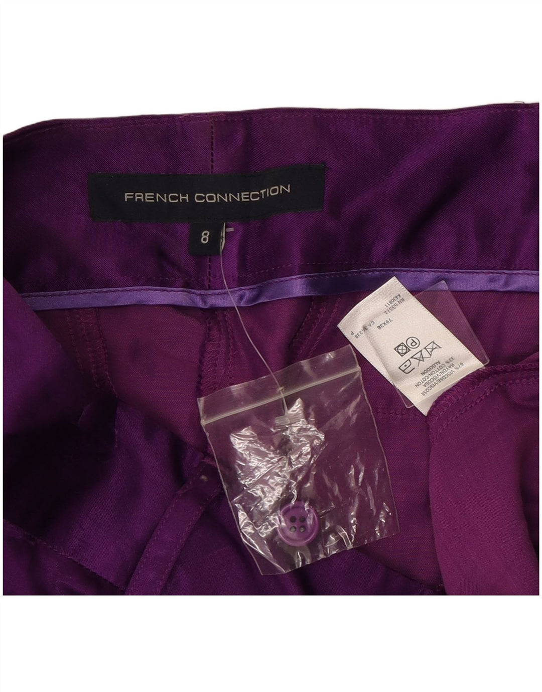 French Connection Damen Hotpants UK 8 Small W30 Lila Viskose