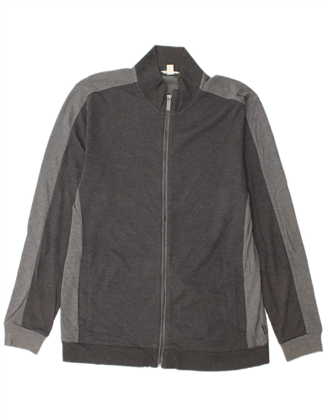 CALVIN KLEIN Herren-Trainingsanzug-Top-Jacke, große graue Baumwolle