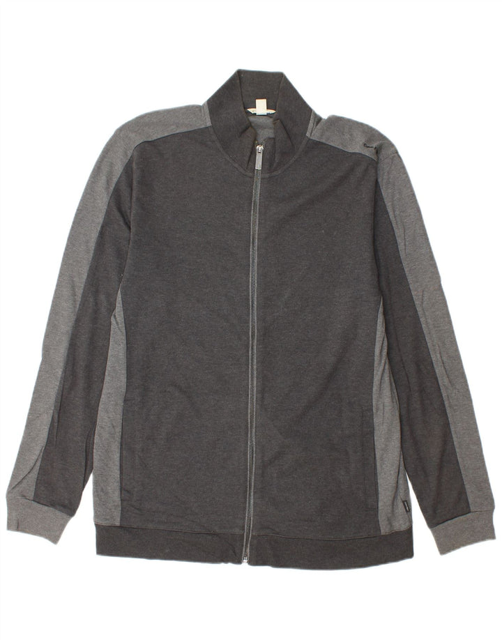 CALVIN KLEIN Herren-Trainingsanzug-Top-Jacke, große graue Baumwolle