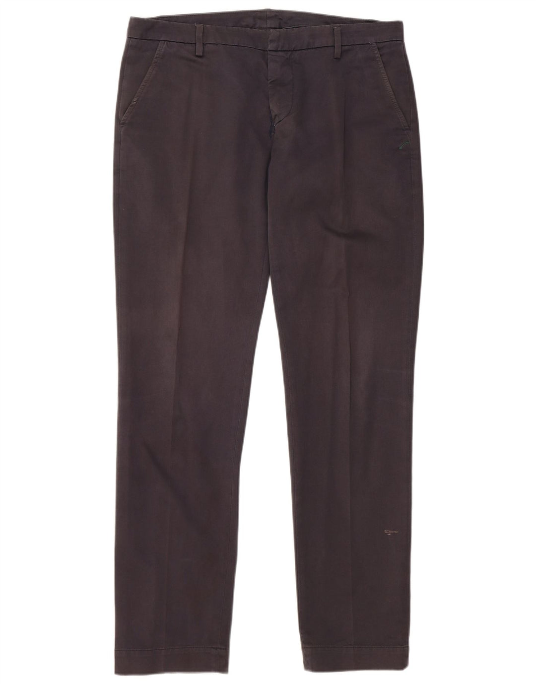 Dondup Slim Chino-Hose für Herren, W35, L33, graue Baumwolle