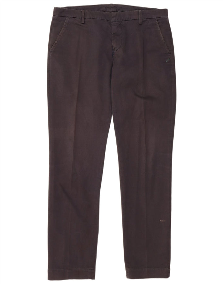 Dondup Slim Chino-Hose für Herren, W35, L33, graue Baumwolle
