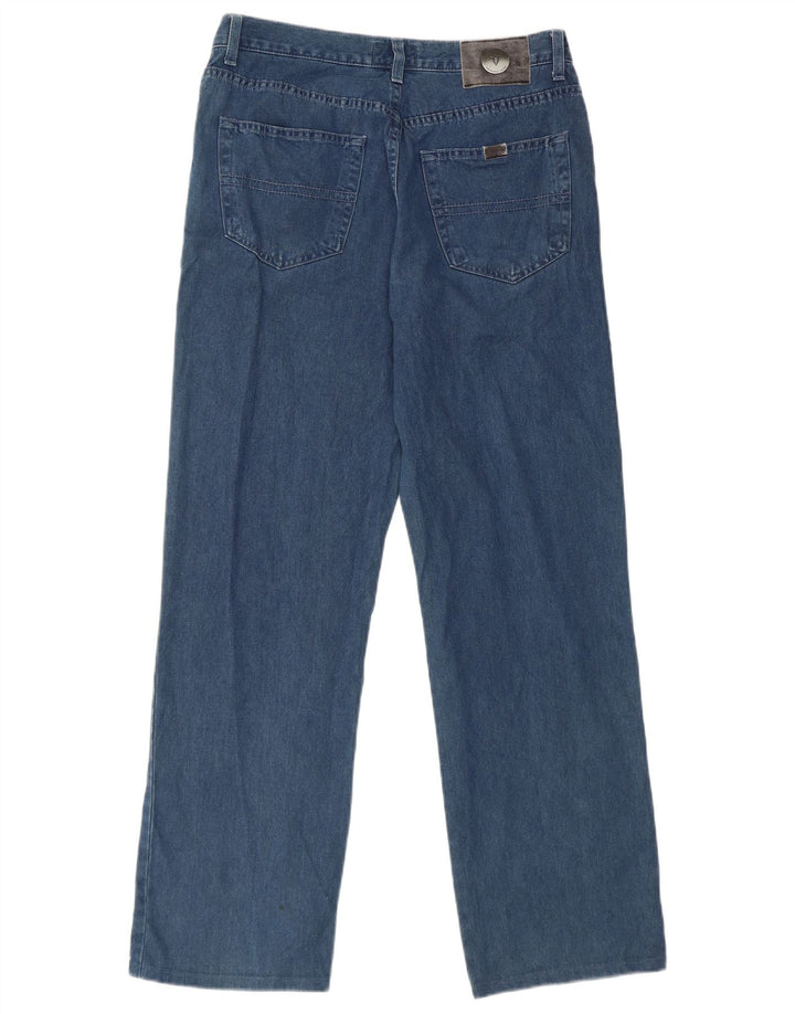 Trussardi Herren Straight Jeans W33 L30 Blaue Baumwolle