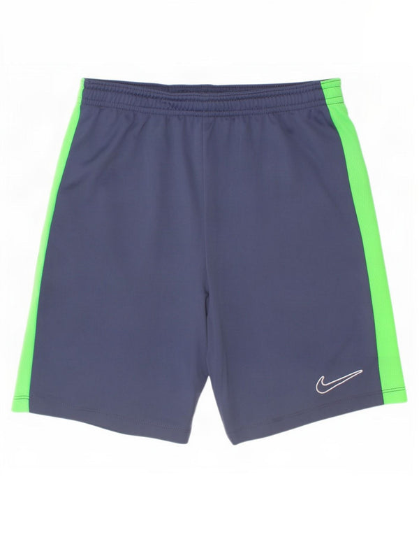Nike Sportshorts für Jungen, 12–13 Jahre, groß, blaues Farbblock-Polyester